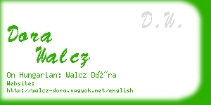 dora walcz business card